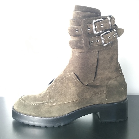 Balenciaga women’s green suede combat boots 40 - Picture 5 of 8